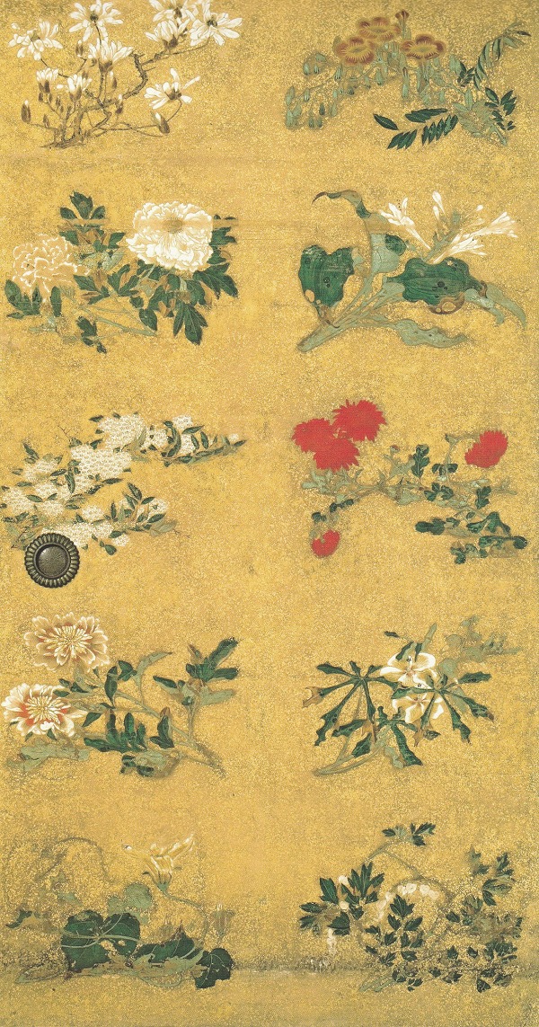 伊藤若冲の絵画作品「百花の図」