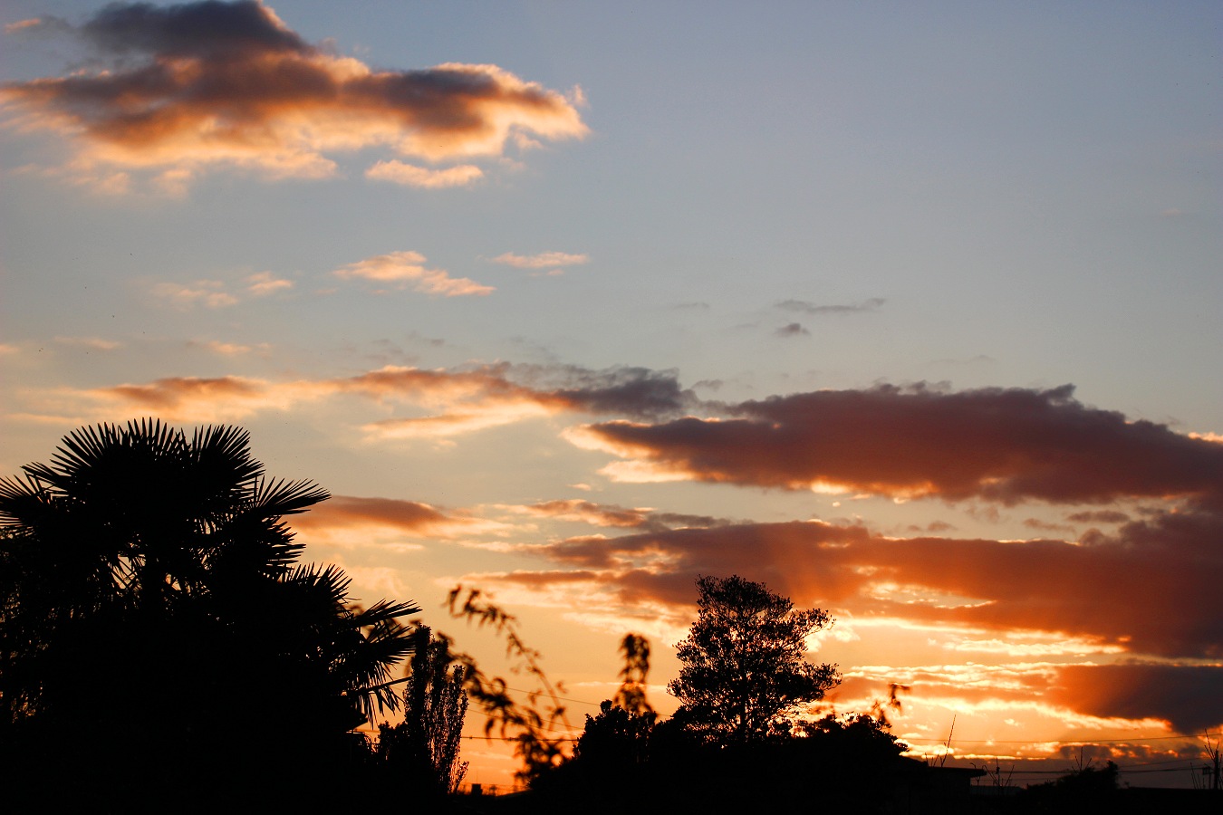 晩秋の夕暮れ空