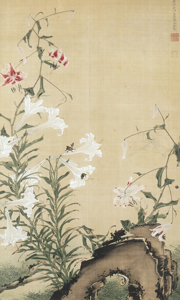 伊藤若冲の絵画作品「百合図」