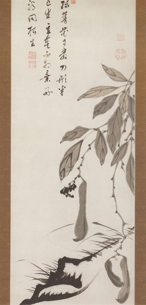 伊藤若冲の絵画作品「蔓豆図」