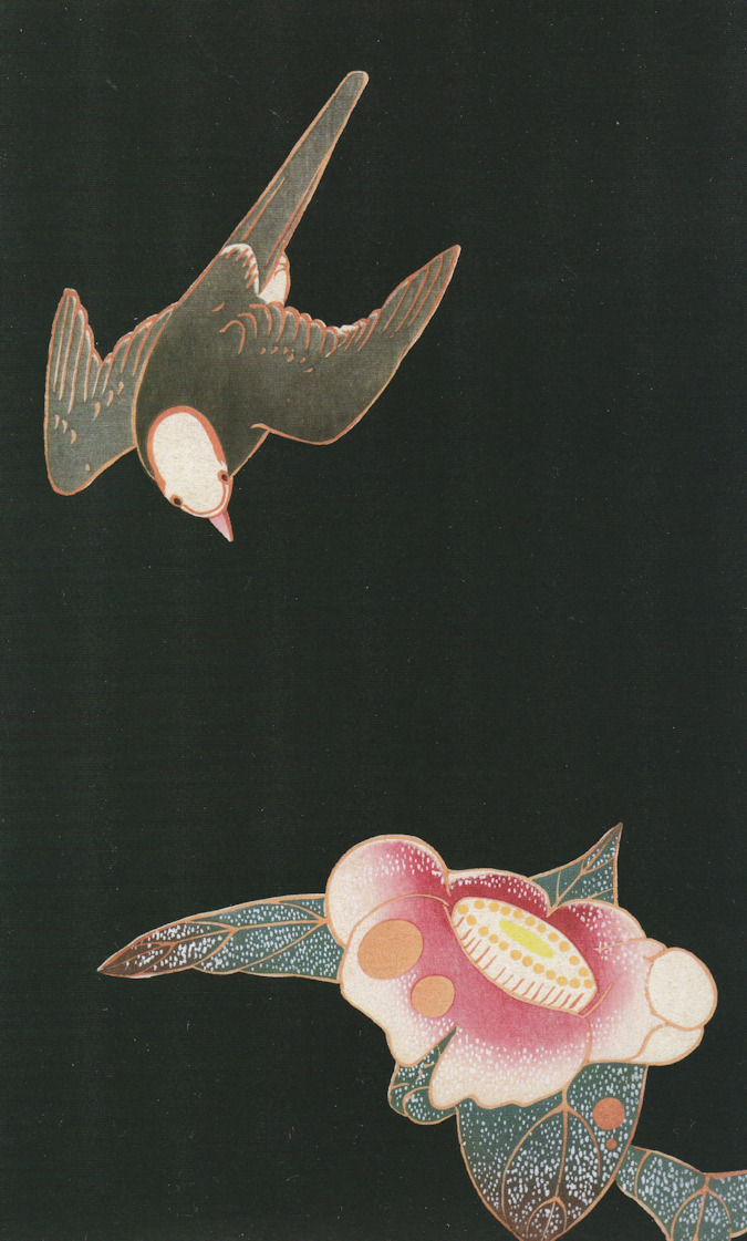 伊藤若冲の絵画作品「花鳥版画 椿に白頭翁図」